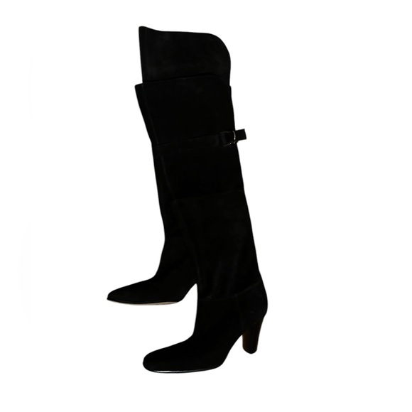 Thigh high Blk Suede Boots - Picture 1 of 4